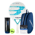 Bullpadel Padel Racket Pack Impulse W 2026 (Exclusive PadelPROShop) + Padel bag PadelPROShop Blue + Can of PadelPROShop Padel Balls Fast + Pack 3 Overgrips PadelPROShop