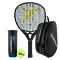 Pack Pala Drop Shot Axion Attack 1.0 LTD 2025 Jon Sanz + Paletero PadelPROShop + Pelotas PadelPROShop Fast