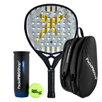Pack Pala Drop Shot Axion Attack 1.0 LTD 2025 Jon Sanz + Paletero PadelPROShop + Pelotas PadelPROShop Fast
