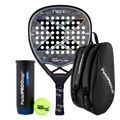 Pack Raquette de Padel Nox AT10 Genius Attack 18K Limited Edition + Sac de padel PadelPROShop + Balles de padel PadelPROShop Fast