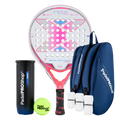 Pack Pala Nox Equation Lady Advanced Series (Exclusiva PadelPROShop) + Paletero PadelPROShop azul + Bote de Pelotas PadelPROShop Fast + Pack 3 Overgrips PadelPROShop
