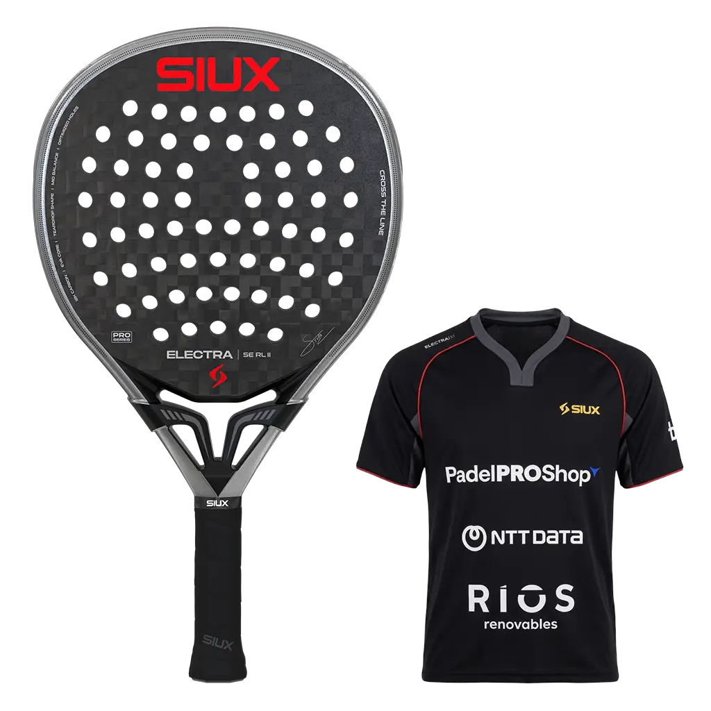 Pack Siux Electra Stupa — Pala Siux Electra Pro Rulo 2.0  + Camiseta Negra
