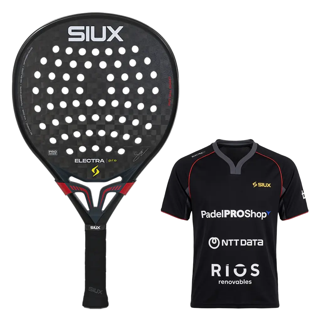 Pacchetto Siux Electra Stupa— Racchetta da padel ST5 Pro Shadow Red 2026 + Maglietta Nero