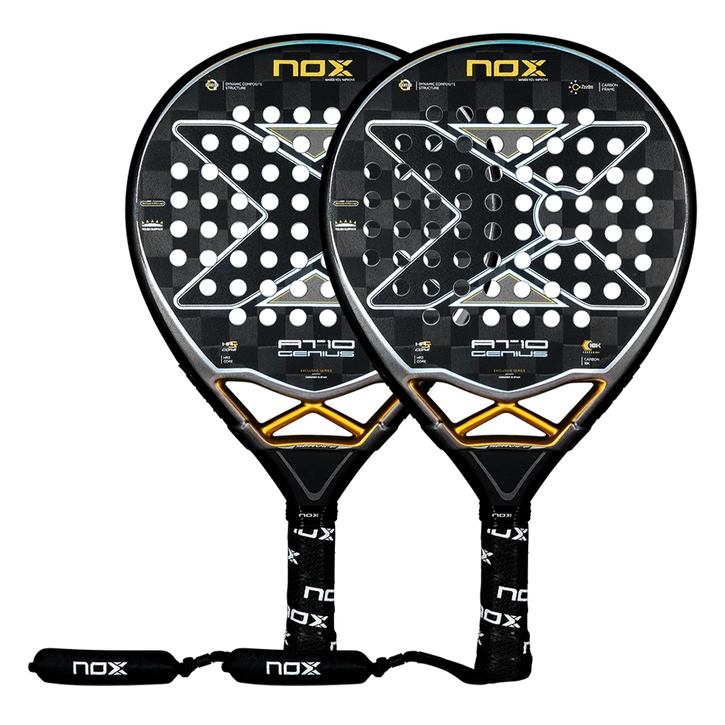 Pack dúo Nox AT10 Genius 18k Negro/Oro (Exclusivas PadelPROShop)