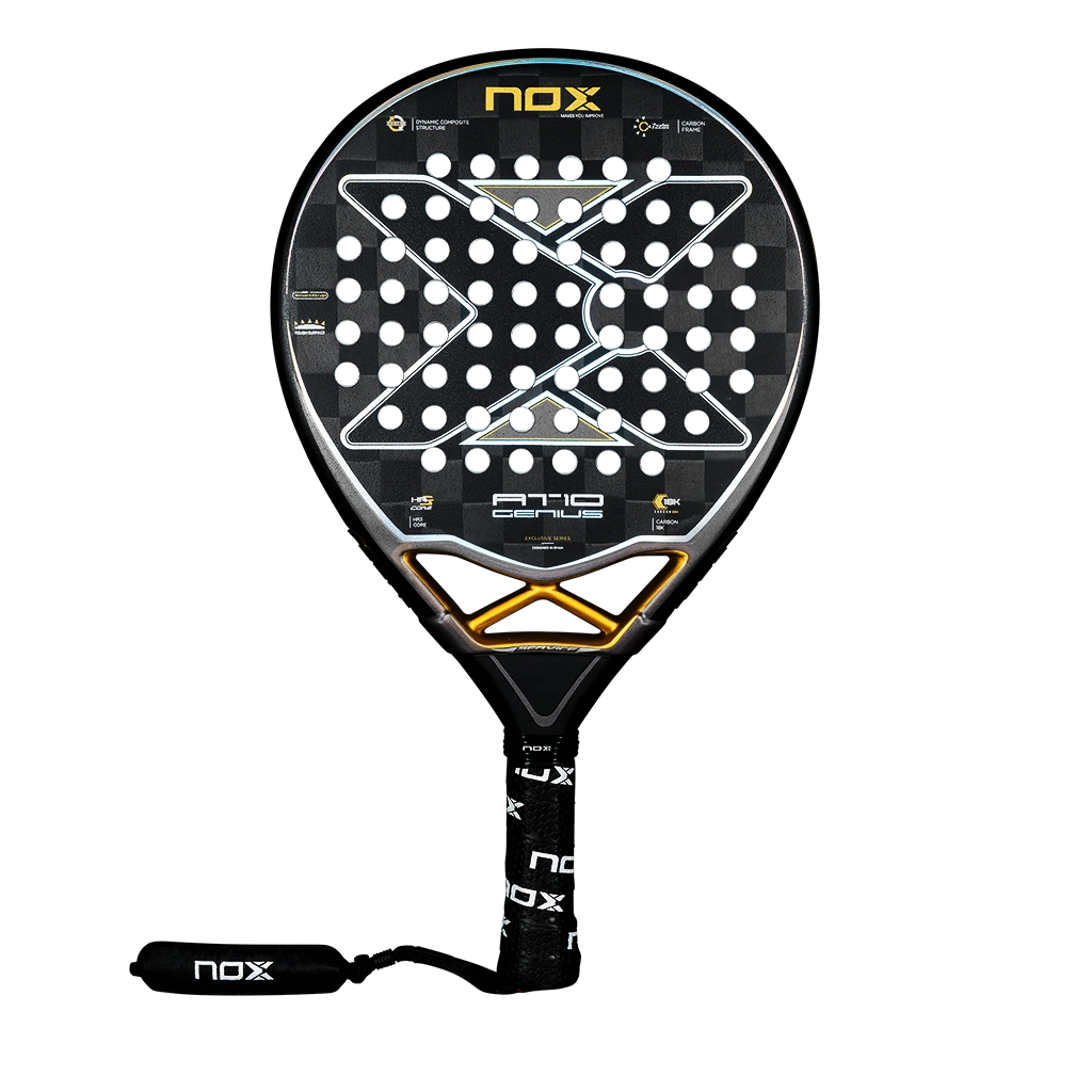NOX AT10 Genius 18K Padel Racket Black/Gold (PadelPROShop Exclusive)