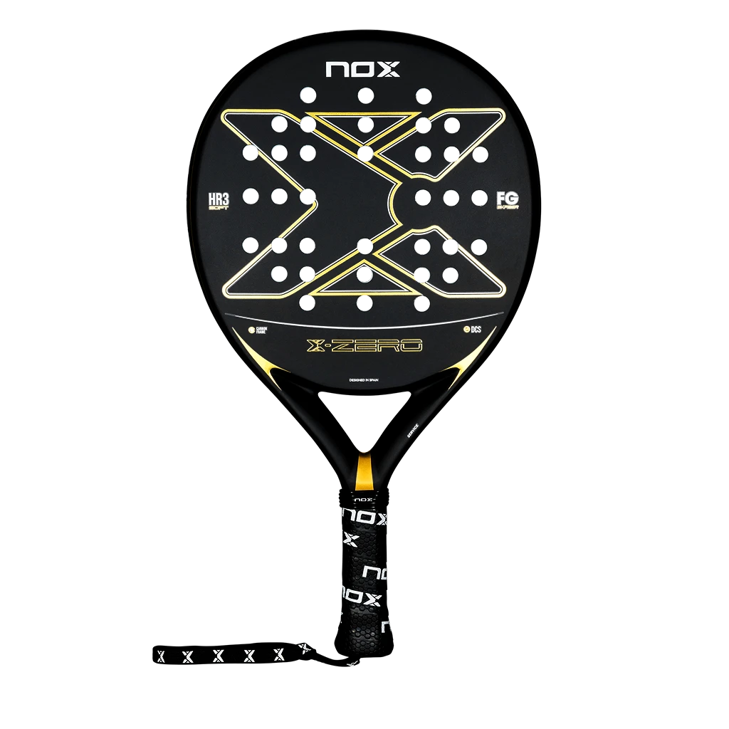 Pacote Nox X-Zero Preto/Ouro + Paletero Street Black/Gold + Bolas de padel Fast + 3 Overgrips