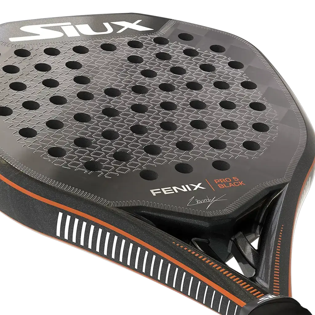 Raquete de Padel Siux Fenix Pro 5 Black 2025 Leo Augsburgo