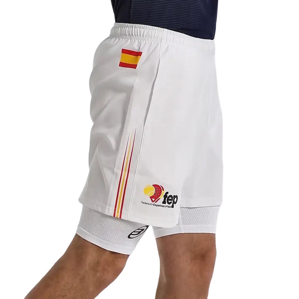 Pantalón Corto Bullpadel Fragosa 2027 FEP Blanco