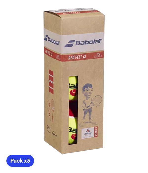 Pelotas Babolat Stage 3 Red Felt Minitenis
