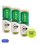 Pelotas Dunlop Fort All Court (x4) (Pack x3)