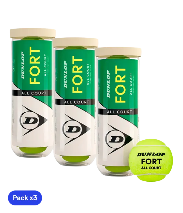 Bolas de padel Dunlop Fort All Court (x4) (Pacote x3)