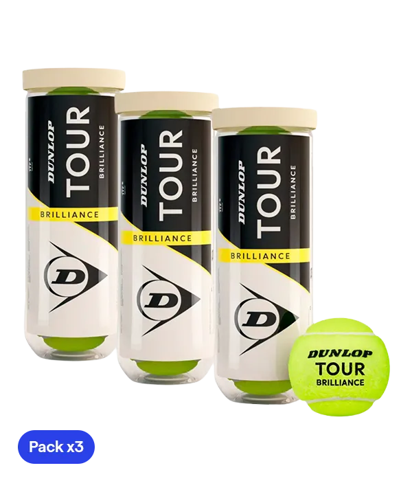 Pelotas Dunlop Tour Brilliance Tenis (Pack x3)