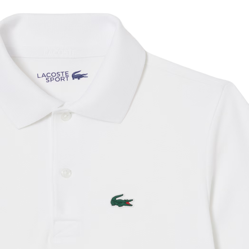 Polo Lacoste Ultra Dry Blanco Junior