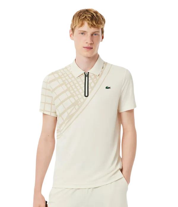 Polo Lacoste Ultra Dry Blanco Roto 2025