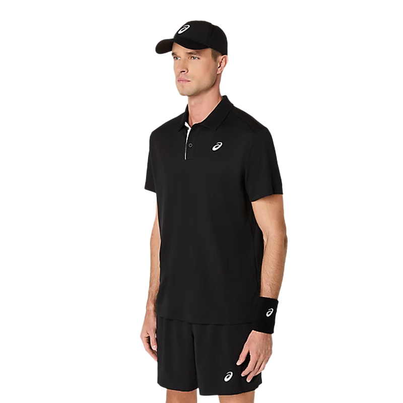 Polo Asics Court Schwarz 2026