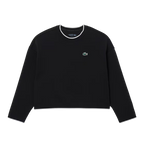 Felpa Lacoste Con Relieve Nero
