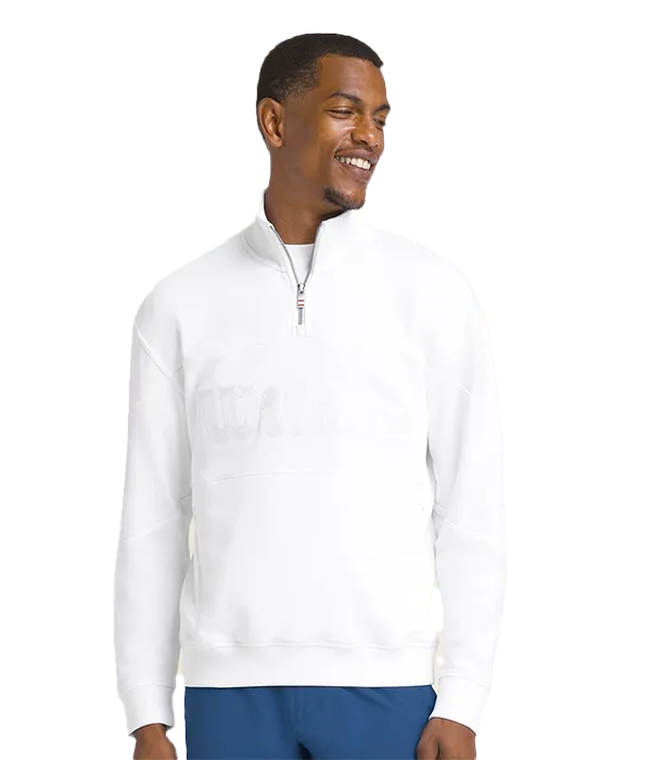 Felpa Wilson Pullover con mezza zip Parkside Bianco brillante