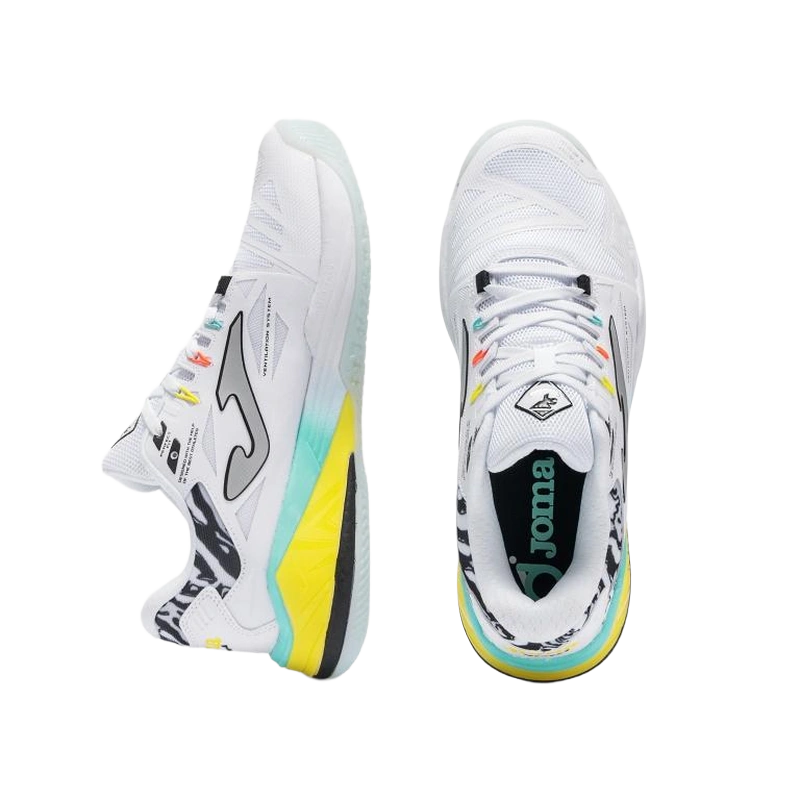 Zapatillas Joma Top Spin 2602OM Blanco/Amarillo 2026