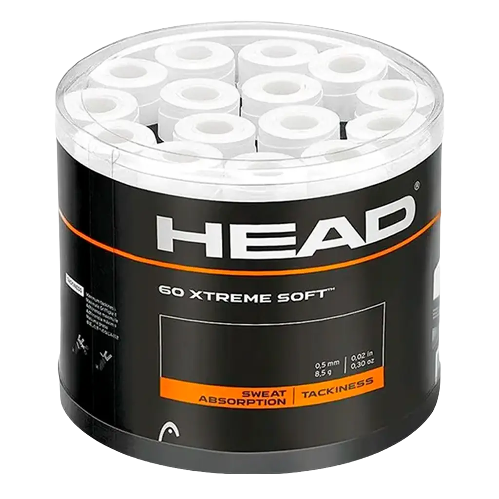 Tambor Overgrips Head Xtreme Soft Blancos (x60)