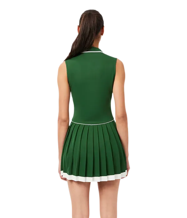 Vestido Lacoste Verde/Blanco 2025
