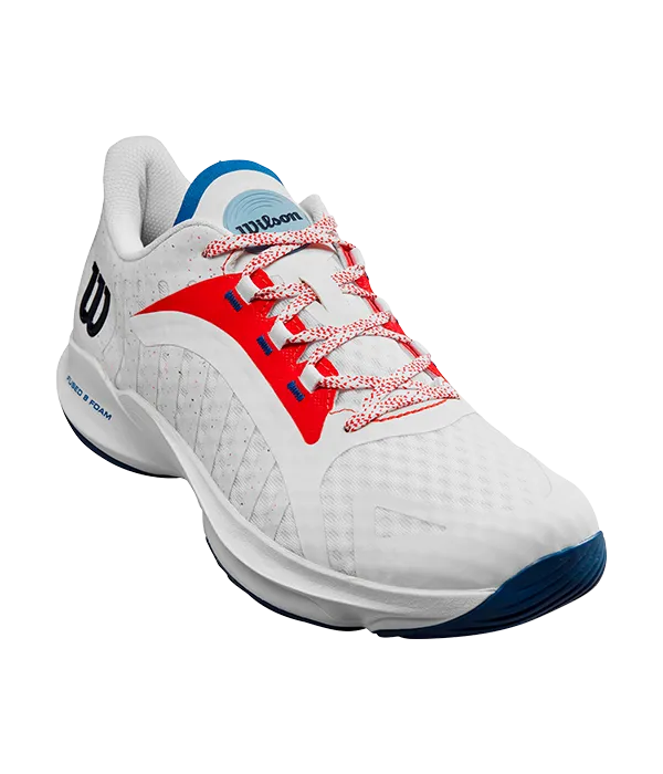 Sapatilhas de padel Wilson Hurakn Pro Branco/Wilson Red/D V Azul