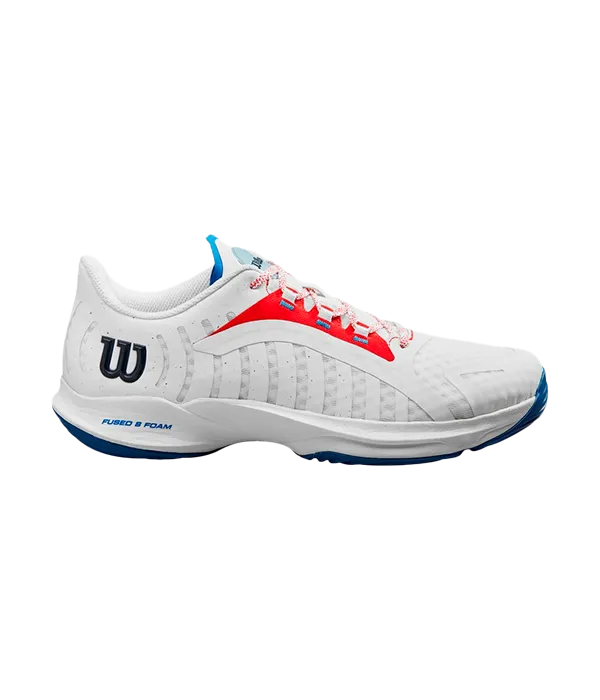 Sapatilhas de padel Wilson Hurakn Pro Branco/Wilson Red/D V Azul