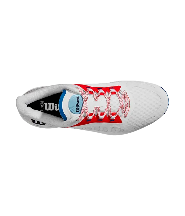 Sapatilhas de padel Wilson Hurakn Pro Branco/Wilson Red/D V Azul