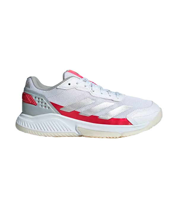 Zapatillas Adidas Courtquick Padel Women Blanco/Rosa metalizado