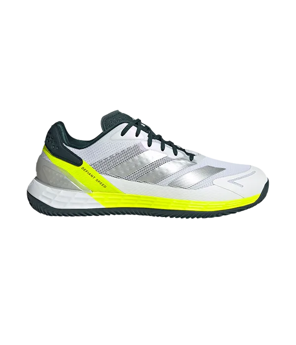 Zapatillas Adidas Defiant Speed 2 M CL Blanco/Amarillo fluor 2025