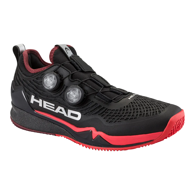 Sapatilhas de padel HEAD Suportar Pro Boa Clay Black/Red 2026