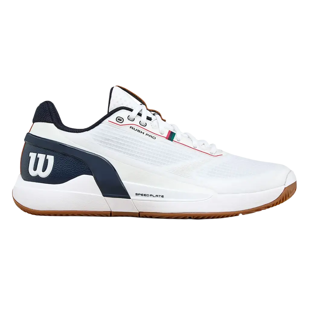 Zapatillas Wilson Rush Pro 5 Clay White/Navy Blazer/Gum 2026