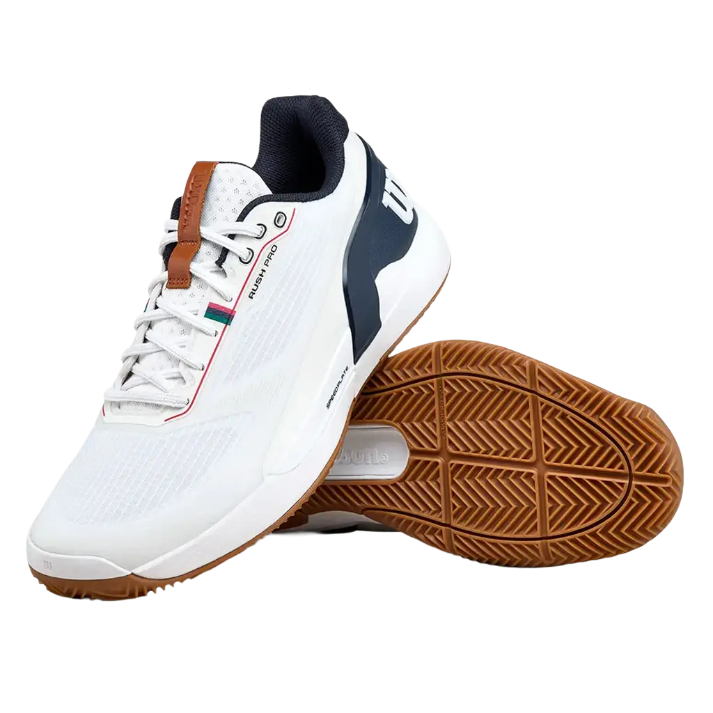 Wilson Padel Shoes Rush Pro 5 Clay White/Navy Blazer/Gum 2026