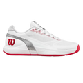 Sapatilhas de padel Wilson Rush Tour 5 CTC Branco Brilhante/Wilson Red/Microchip 2026