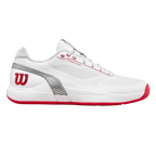 Sapatilhas de padel Wilson Rush Tour 5 CTC Branco Brilhante/Wilson Red/Microchip 2026