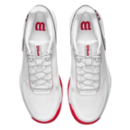 Sapatilhas de padel Wilson Rush Tour 5 CTC Branco Brilhante/Wilson Red/Microchip 2026