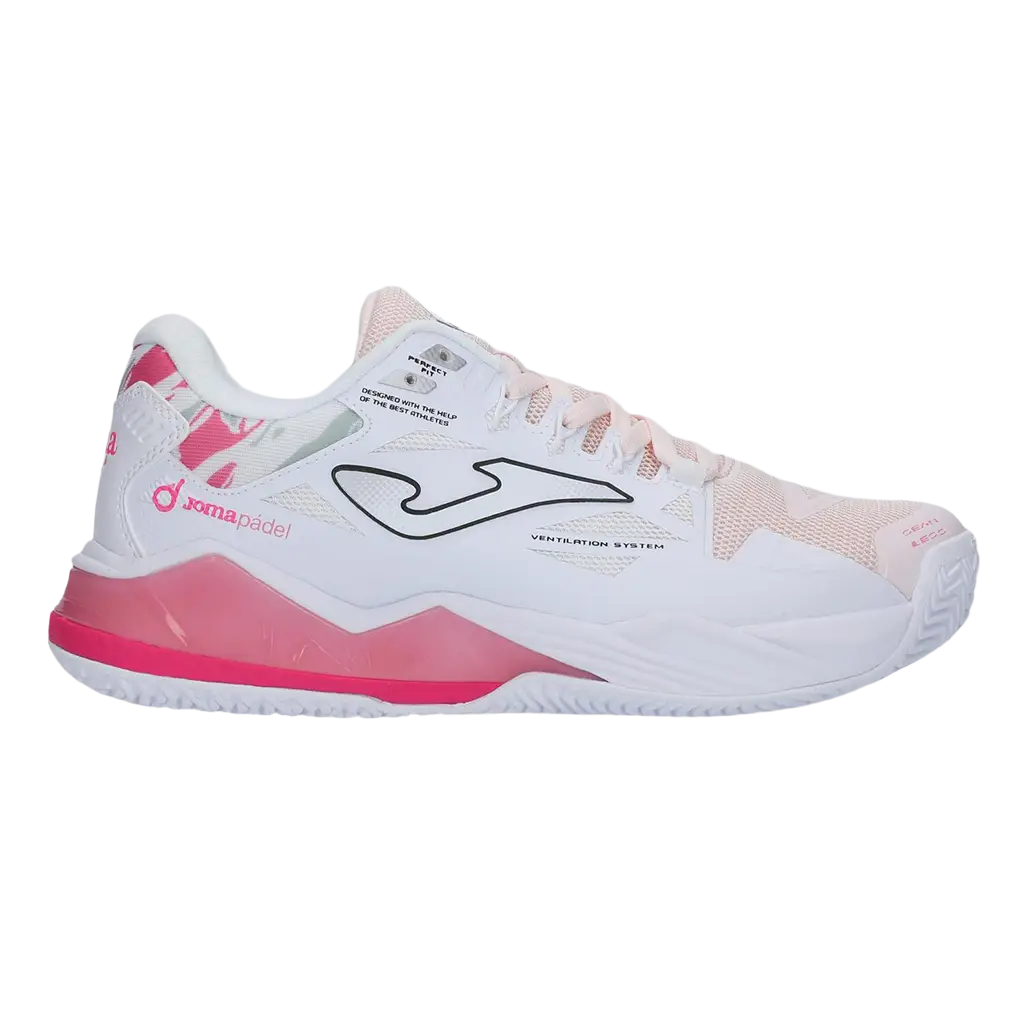 Padel Shoes Joma Spin Lady White Pink Woman 2026