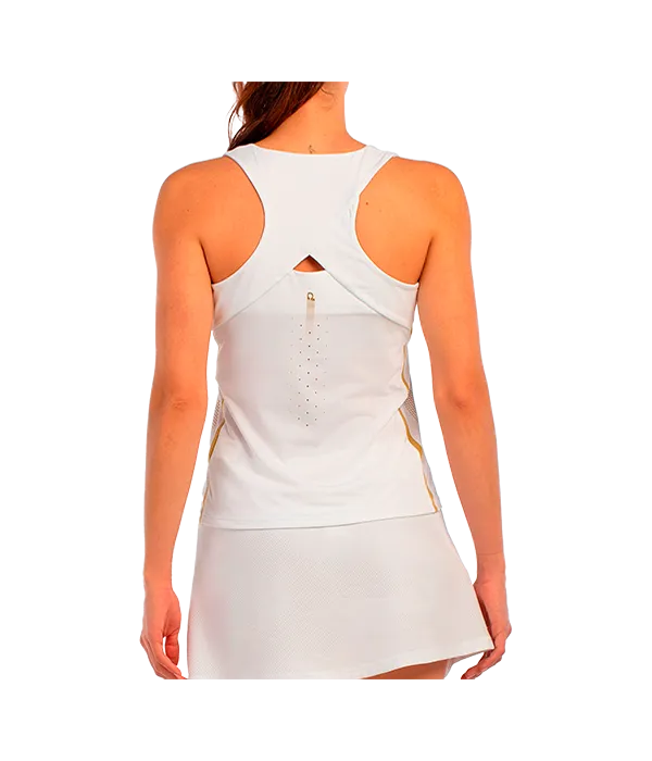 Camiseta Tirantes Bullpadel Acora Women Blanco 2025 Premier Padel