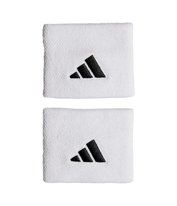 Muñequera Adidas Corta Blanca Logo Pequeño (x2) 2025