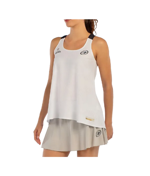Maglietta Bretelle Bullpadel Agore Donne Bianco 2025