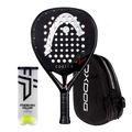 Pacchetto Racchetta da Padel Head Coello Pro 2025 + Borsa per Racchette Oxdog Ultra Tour Nero + Palline da padel Oxdog BOOST+