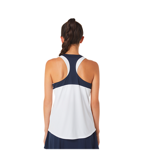 Camiseta Asics Tirantes Blanco/Azul marino Mujer