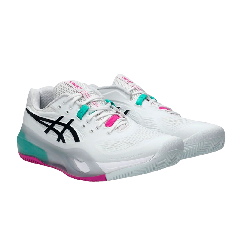 Asics Padel Shoes Gel-Resolution x Clay White/Aurora Green 2026