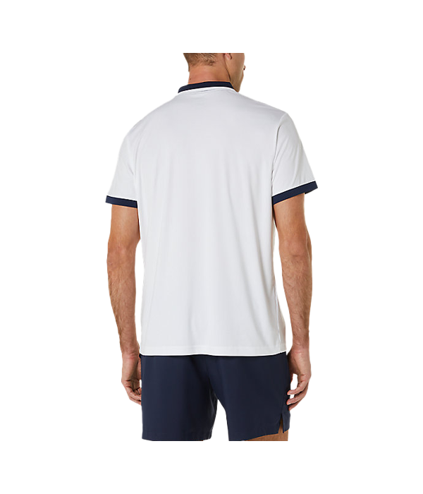 Asics Court Polo White/Navy Blue