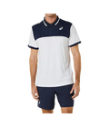 Polo Asics  Court Weiß/Blau Marine