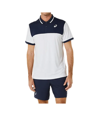 Polo Asics Court White/Blue marine