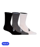 Calcetines Asics Crew (Pack x 3) Blanco / Negro / Gris