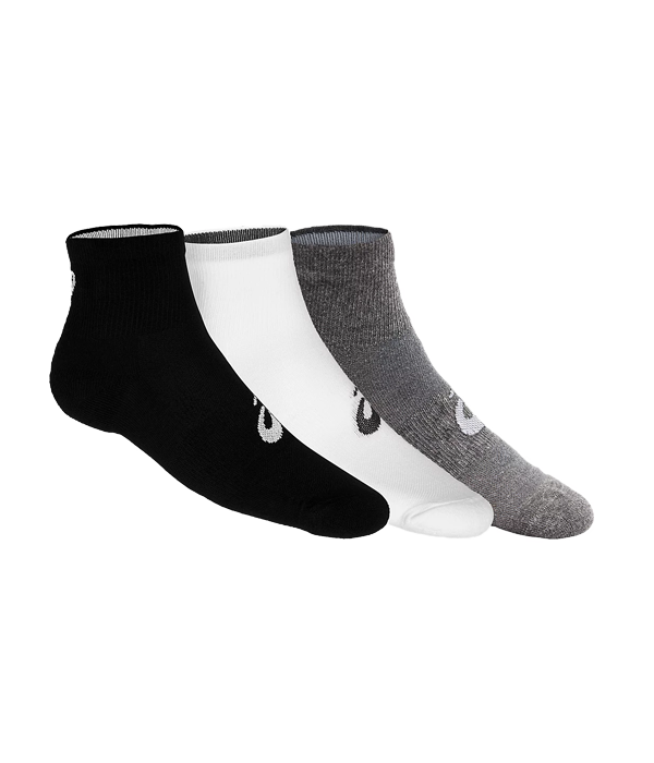 Asics Quarter Socks (Pack x 3) White / Black / Gray