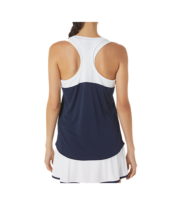 Camiseta Asics Tirantes Blanco/Azul marino Mujer