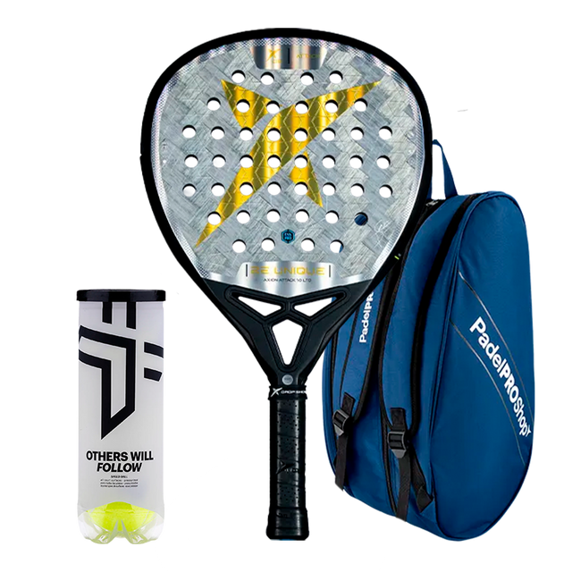 Pack racket Drop Shot Axion Attack 1.0 LTD 2025 Jon Sanz + Padel bag PadelPROShop + Padel Pack Balls Oxdog BOOST+