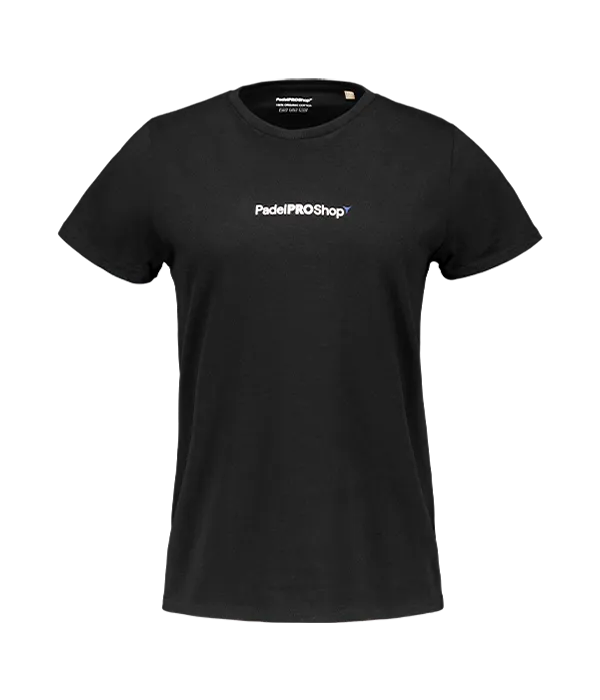 Camiseta algodón mujer PadelPROShop Negra